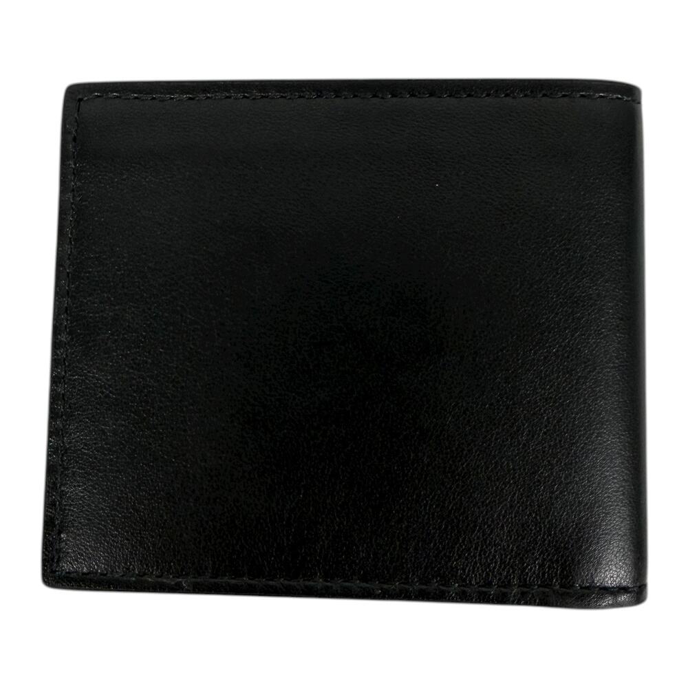 Gucci Gold Logo Leather Bi-fold Wallet Black Men 547585 - Picture 5 of 10
